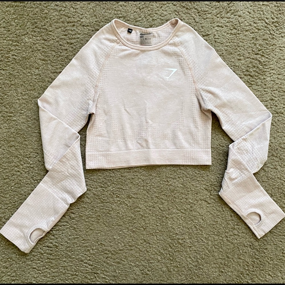 Cropped Gymshark Long-Sleeve Workout Top